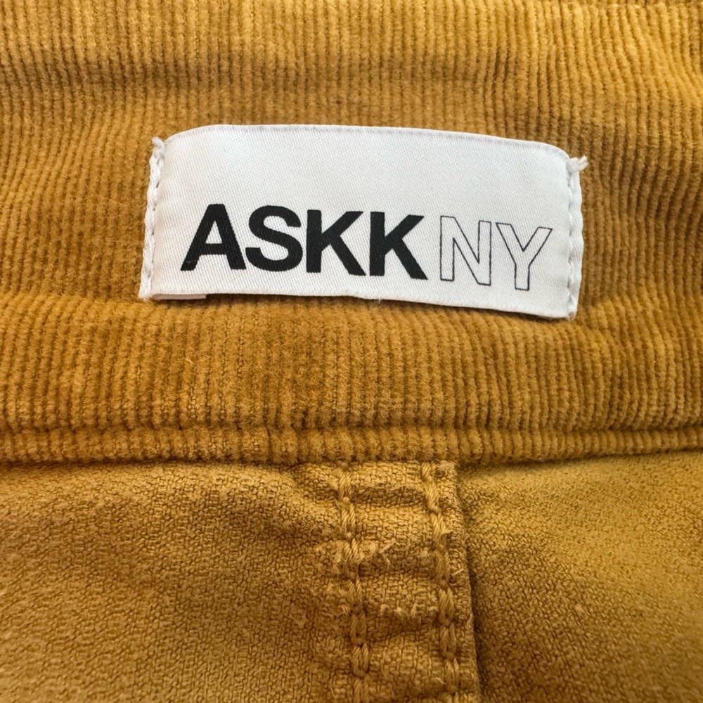 ASKK NY Mustard Wide Leg Brighton Corduroy Pants - Picture 5 of 12